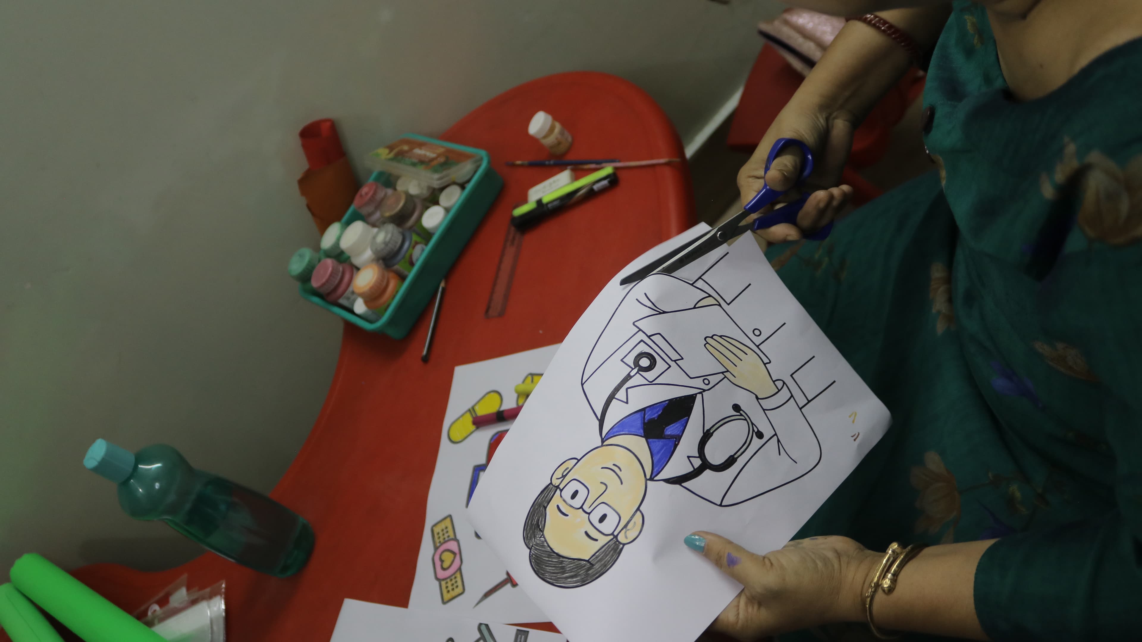 Hands-on craft activity at Little Buds