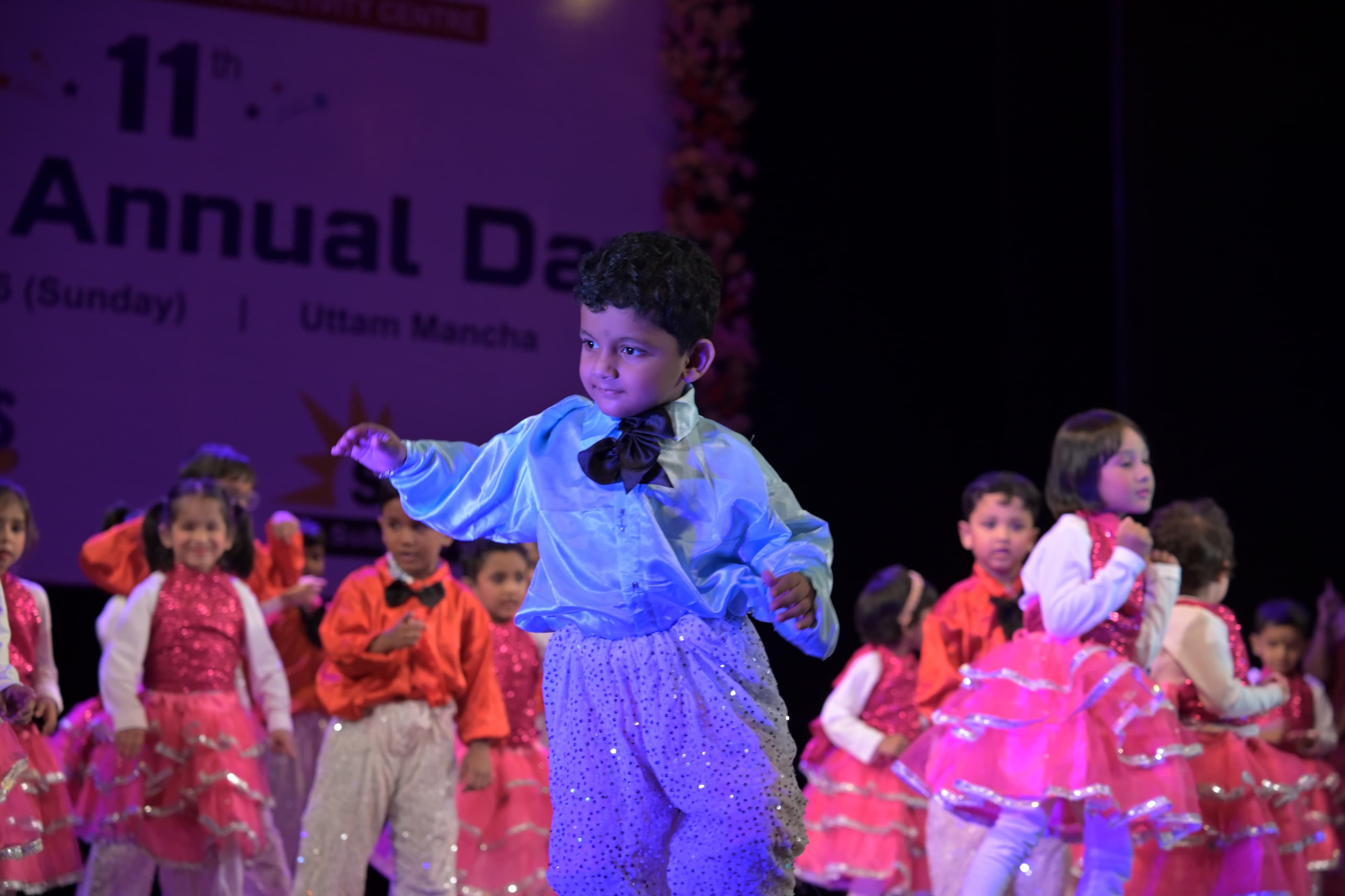 Little Buds children performing on stage at Annual Day